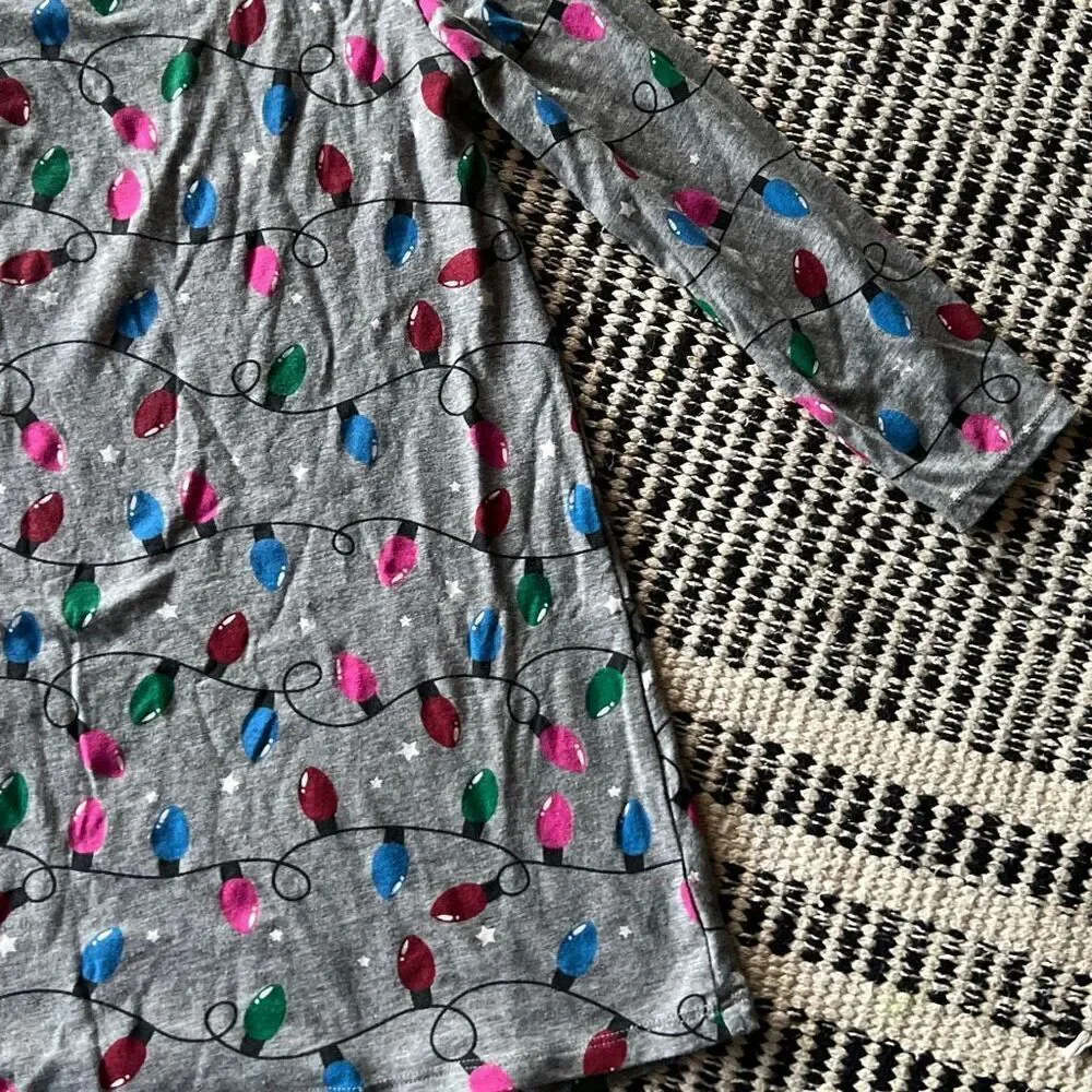 North Pole Size XS 6/6x gray lightbulb Christmas dress Girls dress